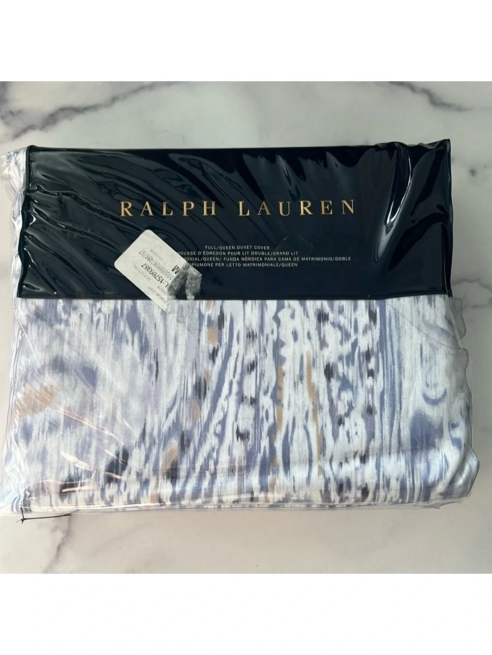 Ralph Lauren Lorelai Cotton Sateen Queen Duvet Cover in Periwinkle, NEW w/Tag